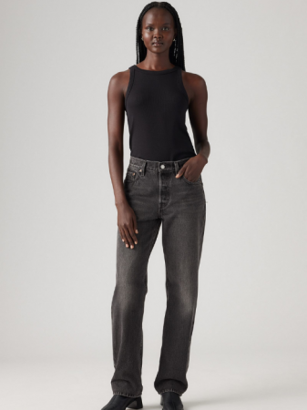 FEMEI - Levi's Blugi Gri Inchis 501 Straight Femei