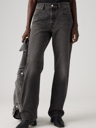 Straight - Levi's Женские Джинсы Тёмные Серые 501 Straight