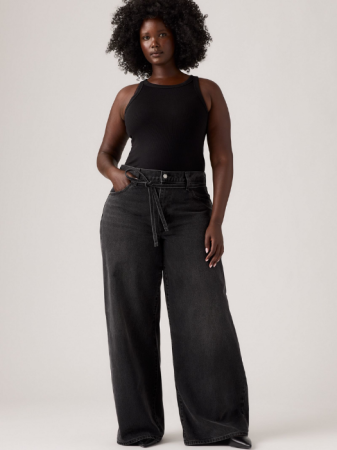 Straight - Levi's Blugi Gri Inchis Xl Straight Loose Straight Femei