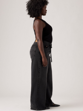 Straight - Levi's Blugi Gri Inchis Xl Straight Loose Straight Femei