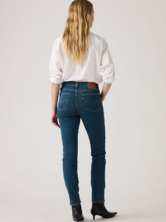 Straight - Levi's Blugi Albastri 724 Straight Femei