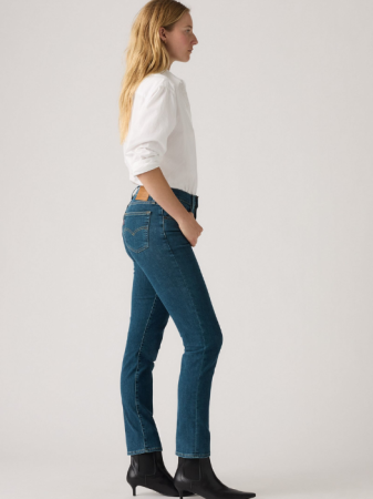 Straight - Levi's Blugi Albastri 724 Straight Femei