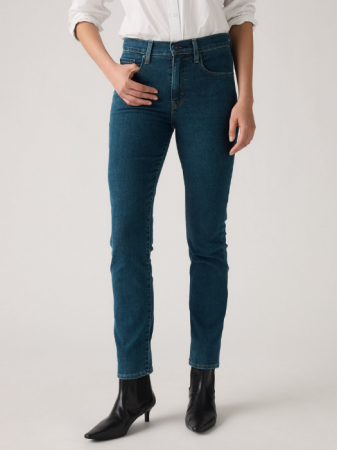 Straight - Levi's Blugi Albastri 724 Straight Femei