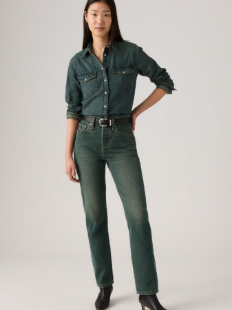 Straight - Levi's Blugi Navy 501 Straight Femei