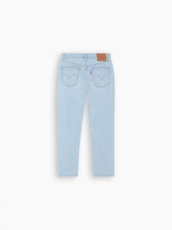 Levi's Blugi Albastri Deschisi 501 CROP Straight Femei [7]