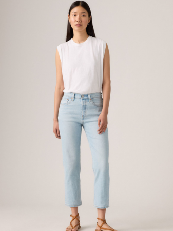 Levi's Женские Джинсы Светло-Синие 501 CROP Straight [9]