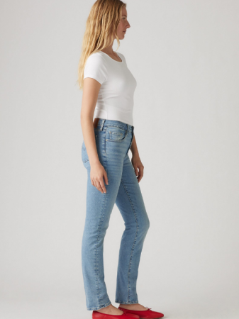 Straight - Levi's Blugi Albastri 724 Straight Femei