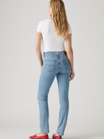 Straight - Levi's Blugi Albastri 724 Straight Femei