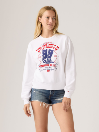 ЖЕНЩИНЫ - Levi's Женский Свитшот Белый Relaxed