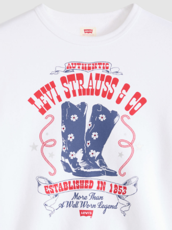 ЖЕНЩИНЫ - Levi's Женский Свитшот Белый Relaxed