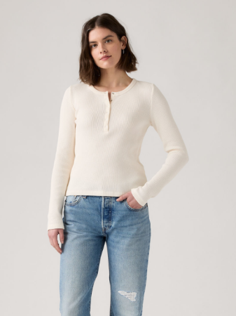 Hanorace - Levi's Bluza Alba Slim Femei