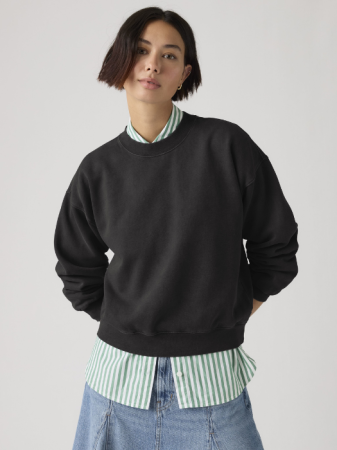 FEMEI - Bluza Neagra Relaxed Femei