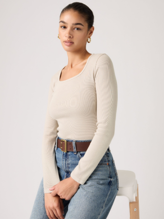 Толстовки - Levi's Женский Свитшот Кремовый Slim