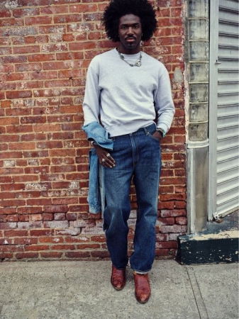 BARBATI - Bluza Gri Deschis Relaxed Barbati