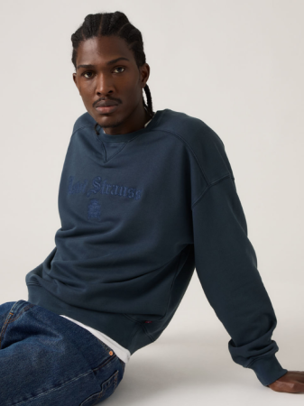 МУЖЧИНЫ - Мужской Свитшот Темно-Синий Relaxed