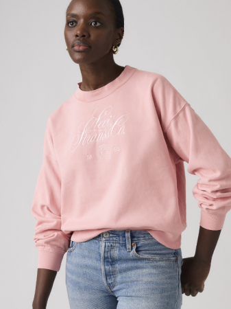 Толстовки - Levi's Женский Свитшот Розовый Relaxed
