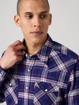 ОДЕЖДА - Levi's Рубашка Albastru/Alb Relaxed