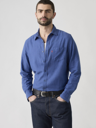 МУЖЧИНЫ - Levi's Мужская Рубашка Синяя Regular
