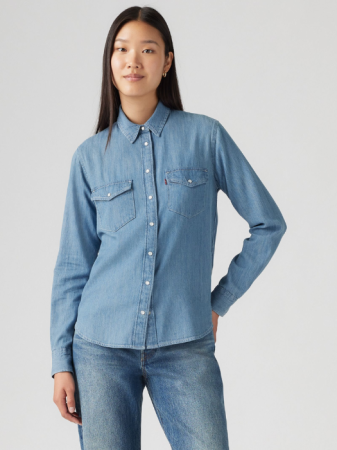 ЖЕНЩИНЫ - Levi's Женская Рубашка Светло-Синяя Regular