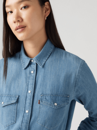 ЖЕНЩИНЫ - Levi's Женская Рубашка Светло-Синяя Regular