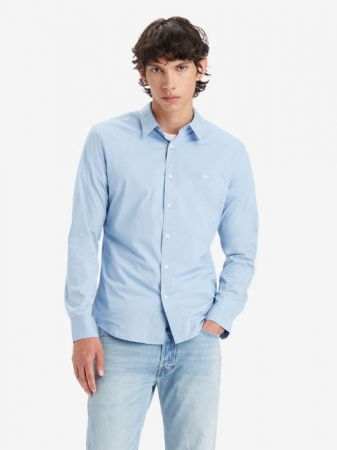 ОДЕЖДА - Levi's Мужская Рубашка Светло-Синяя Slim