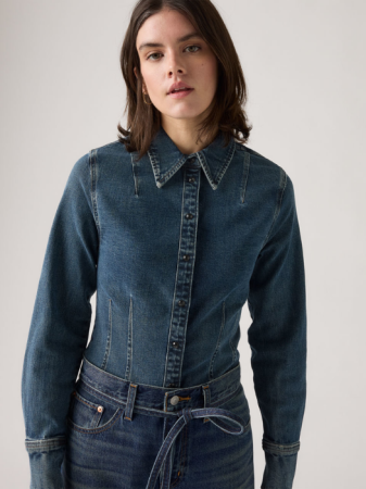 ЖЕНЩИНЫ - Levi's Женская Рубашка Темно-Синяя Slim