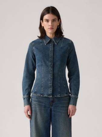 ЖЕНЩИНЫ - Levi's Женская Рубашка Темно-Синяя Slim