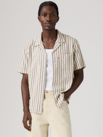 BARBATI - Levi's Camasa Cu Maneca Scurta Crem Relaxed Barbati