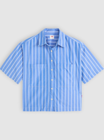 Levi's Camasa Cu Maneca Scurta Albastra Relaxed Femei - 369 Lei [5]