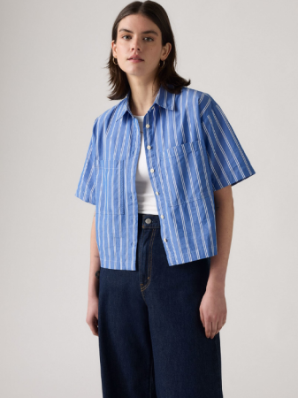 FEMEI - Levi's Camasa Cu Maneca Scurta Albastra Relaxed Femei - 369 Lei