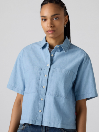 FEMEI - Levi's Camasa Cu Maneca Scurta Albastra Relaxed Femei - 369 Lei