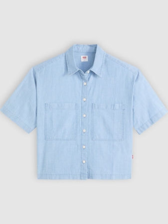 Levi's Camasa Cu Maneca Scurta Albastra Relaxed Femei - 369 Lei [5]