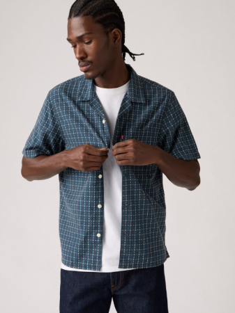 ОДЕЖДА - Levi's Рубашка С Коротким Рукавом Navy Relaxed