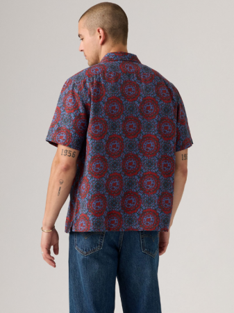 ОДЕЖДА - Levi's Рубашка С Коротким Рукавом Blue-Bordo Relaxed