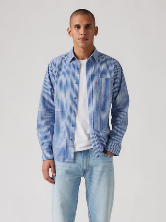 Рубашки - Levi's Мужская Рубашка Голубая Regular