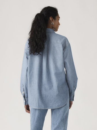 Рубашки - Levi's Женская Рубашка Голубая Relaxed