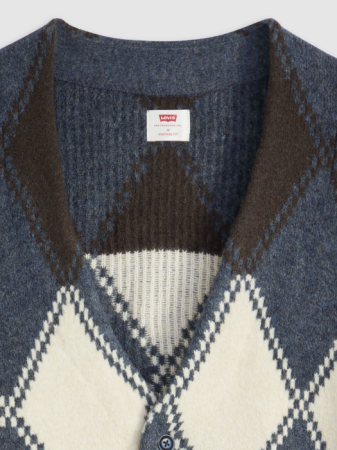 Свитера и Кардиганы - Levi's Кардиган Albastru/Alb Relaxed