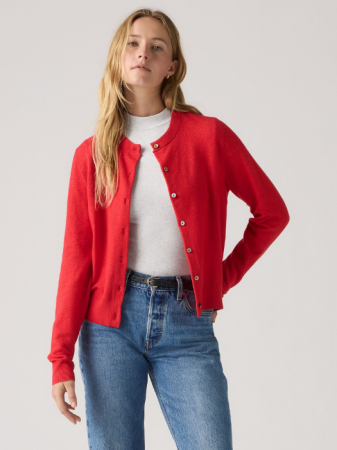 IMBRACAMINTE - Levi's Cardigan Rosu Relaxed Femei