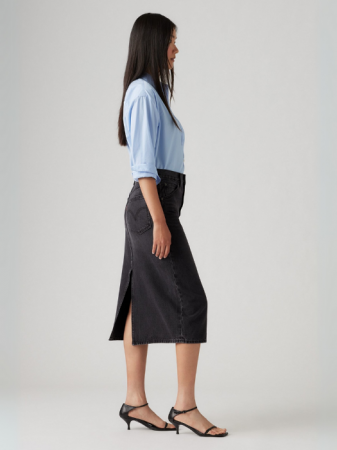 Levi's Женская Юбка Тёмная Серая Hight Rise [2]