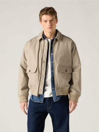 Куртки и Жакеты - Levi's Мужская Куртка Бежевая Relaxed