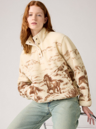 ЖЕНЩИНЫ - Levi's Женская Куртка Коричневый/Кремовый Regular