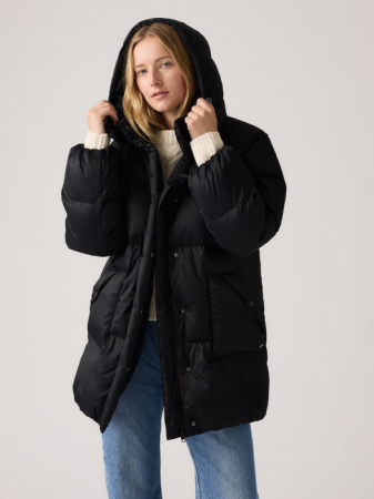 Куртки и Жакеты - Levi's Женская зимняя куртка Чёрная Regular