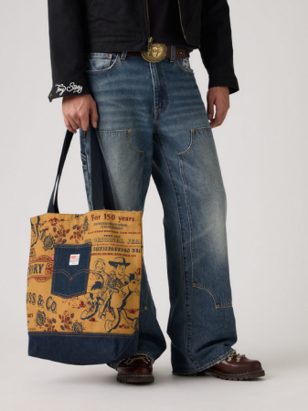 Genti si Portmonee - Levi's Geanta Indigo Cow Print Pnt  Femei