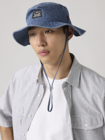 Кепки и Панамы - Levi's Мужская Панама Синяя 