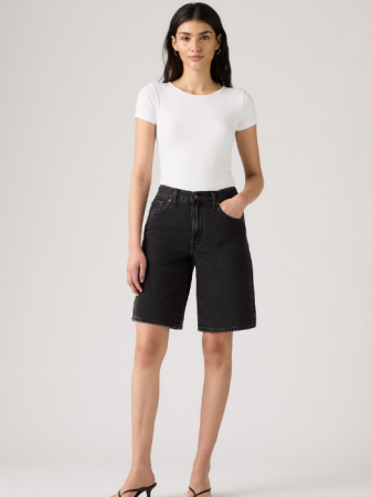 FEMEI - Pantaloni Scurti Negri Baggy Femei