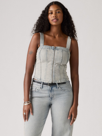 Tricouri si Topuri - Levi's Top Albastru Slim Femei