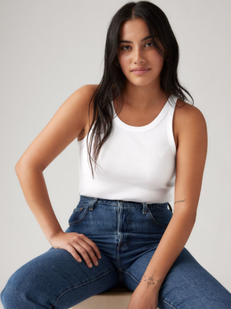 FEMEI - Levi's Top Alb Slim Femei