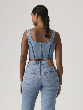 Футболки и Топы - Женский Топ Синий Slim