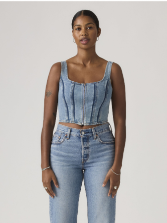 IMBRACAMINTE - Levi's Top Albastru Slim Femei