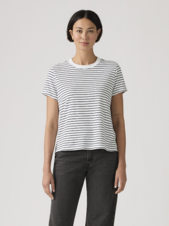 Tricouri si Topuri - Levi's Tricou Alb/Negru Regular Femei
